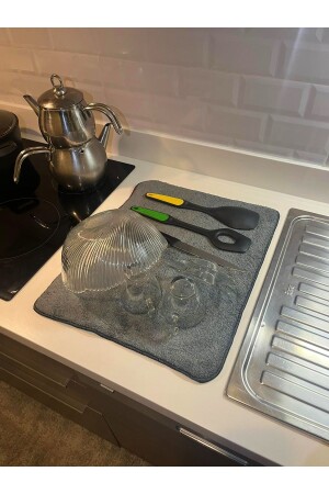 ملون من الألوان الرمادية من الألياف الميكرو الأجنبية جفاف المطبخ جفاف المطبخ المكتب الممتص - Missclean