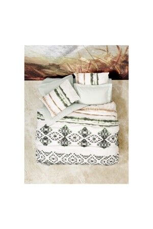 Mist Tek Kişilik Nevresim Takımı Gravel Yeşil 8680108055472 - Cotton Box