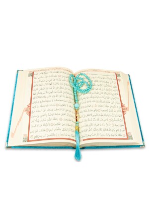 Mit Samt überzogene Truhe, personalisiertes Rahleli-Geschenk, Koran-Set, Öl - 6