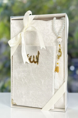 Mitgift-Gebetsset in spezieller Box – Gebetsteppich Yasin Tesbih Set 70 x 110 - 2