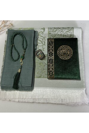 Mitgift – Geschenk – Brautpaket-Set – Taft-Gebetsteppich – Yasin – Gebetsperlen – Dhikr Matic - 5