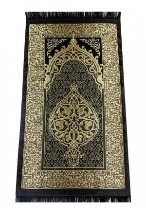 Mitgift-Geschenk für Herren, Yasin, Gebetsteppich, Gebetskette, Totenkopf-Käppchen, besonderes Design, Luxus-Set, 120 x 70 cm - 3
