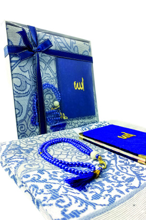 Mitgift Geschenk Yasin Gebetsteppich Gebetsperlen Set Luxus 120 x 70 - 2