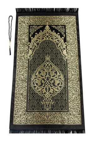 Mitgift-Geschenkbox mit Kaaba-Muster, Gebetsteppich-Set, luxuriöser Taft-Gebetsteppich, Perlen-Rosenkranz, 70 x 110 - 5