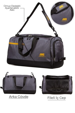 Mittelgroße Unisex-Sport-, Fitness- und Reisetasche mit Schuhfach und Thermoskanne - 3