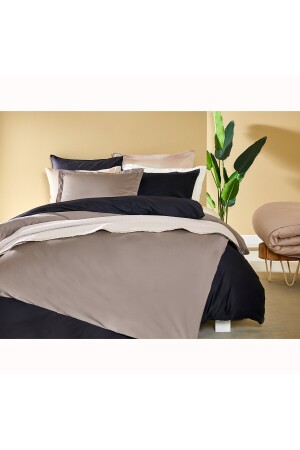 Mix&Match-Bettbezug aus Baumwollsatin für Einzelbett, Stone 000001000037153015 - 4