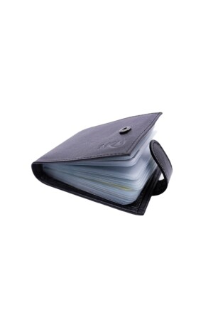 Mkm Echtleder-Geldbörse mit transparentem Kartenhalter an der Seite, Modell YLDK01 - 4