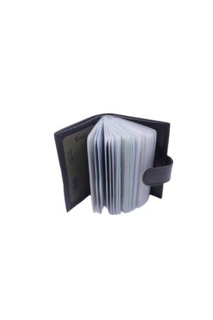 Mkm Echtleder-Geldbörse mit transparentem Kartenhalter, vertikal, Modell DDKC01 - 5