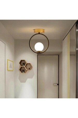 م.ن.ز-ميرا تصميم خاص رياضي عصري كرة القدم الزجاجية السقف الضوء الأسود واحد شمعة mmirasiyah - Modavize