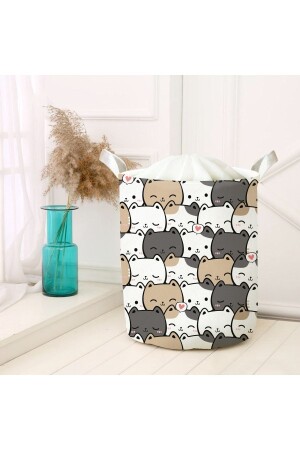 صندوق تخزين الألعاب متعددة الأغراض MNZ غسيل الملابس القذرة سلة التجميع المثبتة المعدل 00062 - Het Concept