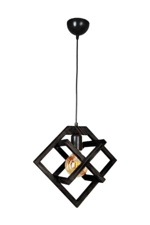 الممر الملوّن الأسود من MNZ - قطعة واحدة من الشنارة الخشبية 0145 - Zuhal Aydınlatma