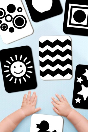 بطاقات تعليمية من الخشب من MNZ 0-3 أشهر التعليم المبكر بطاقة ذكاء الطفل بطاقات التحفيز البصري التحفيز البصري - Little One