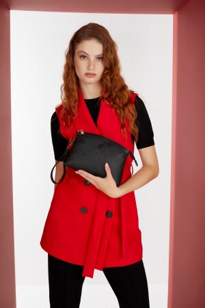 MNZ-طباعة محفظة النساء السوداء الجديدة والكيس المزج 05PO22Y1547 - Pierre Cardin