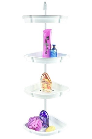 MNZ-قاع إلى السقف حمام زاوية رف شامبو حامل صابون طبق السكن 06 - CNS Plastik