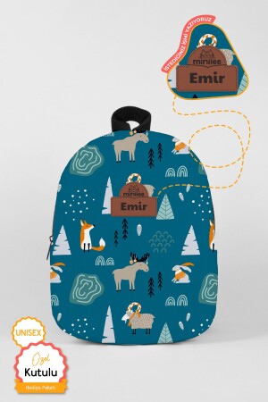 MNZ-مخصصة الاسم - الحيوانات البرية 0-8 سنوات - الحضانة - الحدائق الاولاد حقيبة ظهر الأطفال - Minilee