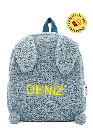 MNZ-[نكتب الاسم الذي تريده] خنزير النعناع 0-8 سنوات حقيبة الظهر للأطفال - كيس رياض الأطفال - Tosbiş