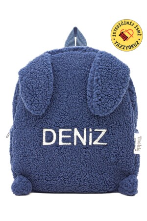 MNZ-[نكتب الاسم الذي تريده] أرنب البحرية الأزرق 0-8 سنوات حقيبة ظهر الأطفال - ورض الأطفال-كيس الرعاية - Tosbiş