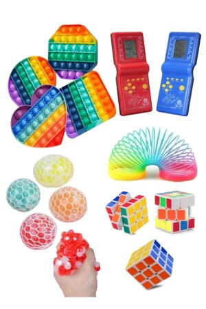 إغاثة من التوتر من MNZ مجموعة 1 بوبيت 1 مكعب الذكاء 1 ربيع التوتر 1 كرة ضغط تشكيلة الدماغ 1 تيتريس آتاري روزروي-22 - RoseRoi