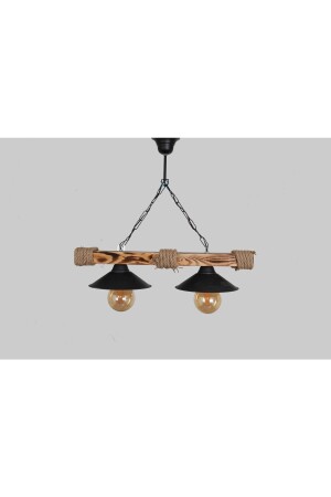 مصباح MNZ خشبي 1- 2 - 3 تصميم حبل رستيكي مظهر طبيعي ذو أسلوب طراز MT201-001 - MTSANAL