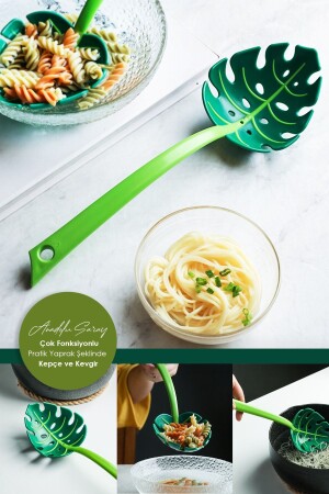 MNZ-عملية متعددة الوظائف ورقة شكل اللدلة والكولاندر أسلوبية ورقة شكل اللدلة والكولاندر - 1 قطعة - Anadolu Saray Çarşısı