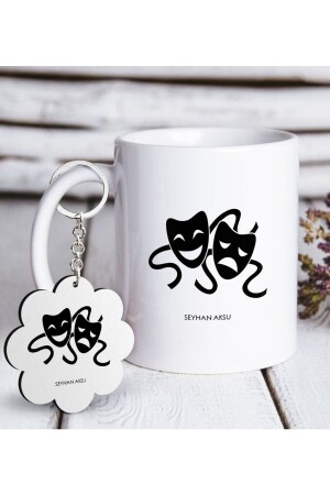 الممثل المهني في المسرح الشخصي MNZ مغة بيضاء و مفتاح الهدية مجموعة-1 BitmayanCom1244 - Bk Gift