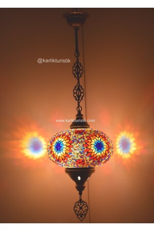 مصباح موسيقى MNZ، مصباح معلق كبير، مصباح السقف ملونة، إضاءة حقيقية، مصباح مصباح مصباح نموذج 1 NO5MOSAICTECHINCIR - karlıkturistik