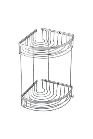 MNZ-الفخامة فولاذ المقاوم للصدأ الصلب كروم كروم حمام طابقين حمام غرفه الاستحمام زاوية شامبو حامل مع 1 لوفا ه - RENKYAPIRÜYASI