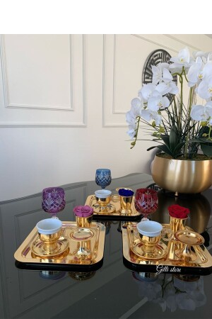 MNZ-الفخامة مربع الخدمة والعرض الصندوق 1 الذهبية لون مربع الصندوق - GİLLİ STORE