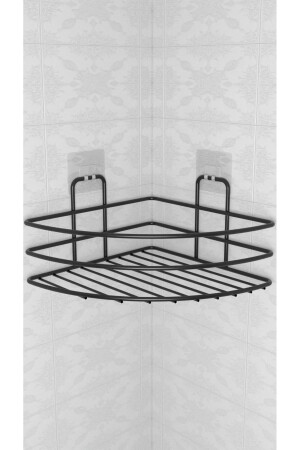 MNZ-الملصق حمام الزاوية رف دش شامبو حامل الحائط منظمة منظمة رف 1 قطعة - Zabata