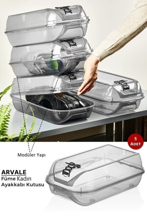 غطاء قفل مُهوية من MNZ صندوق تخزين الأحذية للمرأة 10 قطع - Arvale