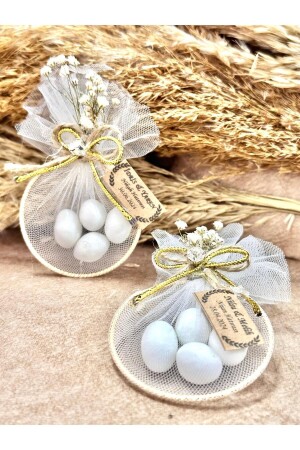 MNZ-وعد - خطوبة - زفاف - ميفلو - هينا - ختان - هدية حلاوة الزفاف تذكار حلقة حجر سواروفسكي - 10 قطع - Decoloji