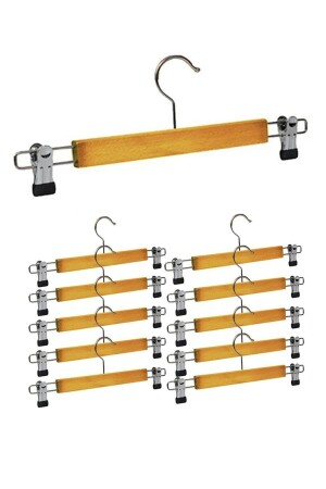 ملابس من الخشب المعلقة من MNZ والملابس من التل 10 قطع - Eksprespazar