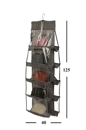 منظمة كيس MNZ شنطة منظمة خزانة مع 10 جيوب (GREY) - Adarya