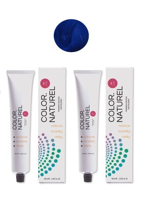 صبغة الشعر الأزرق من MNZ 100 مل - 2 قطع 8699971333776 - Color Naturel