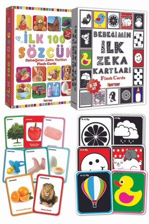 MNZ-أول بطاقات ذكاء طفلي، أول 100 كلمة مجموعة تدريب 2 قطع TYC00159975353 - Diytoy