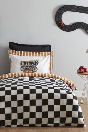 طرق السرعة الشابة من طراز MNZ 100% القطن المحدد المثبتة مجموعة غطاء القماش 200 22. 14. 0316 - Karaca Home