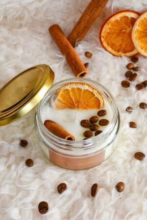 معالجة MNZ وشمعة تشاكرا البرتقالية السنابيل و لوبيا القهوة 100% شمعة طقوسية طبيعية شمعة رائحة 72 - Trend Mum