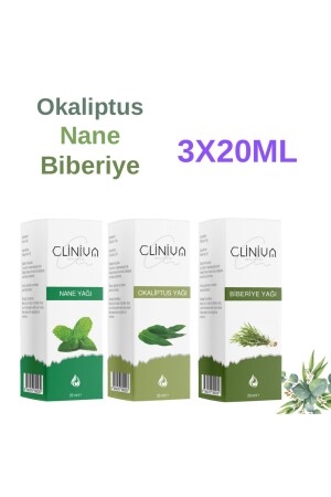 زيت النعناع من نوع MNZ - زيت اليوكاليبتوس - زيت الروزمرين مجموعة ترفيف من زيت ضروري طبيعي 100% - Cliniva