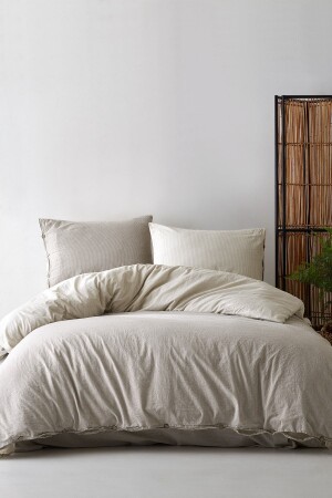 كوخ MNZ 100% القطن المزدوج الغسيل الخيط الصفراء المشرقة غطاء القماش البني - Berolige