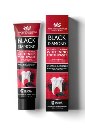 معجون أسنان من الكربون النشط من الماس الأسود MNZ (100 مل) - Arap Makyaj Dünyası