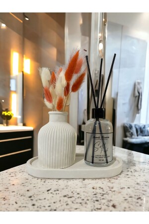 MNZ- ديكوراتيكي موقف مصطلحات الحوض الناعمة الألياف الطازجة عصا غرفة رائحة مجموعة 100 مل - Havalı Tasarım