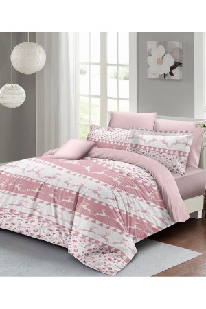 MNZ- ليلة رأس السنة القماش المغطاة مجموعة (مع ورق مرنة) مضاعفة 100% القطن ساتن مسحوق الغزال monohome41717 - Monohome