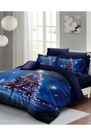 MNZ- ليلة رأس السنة القماش غطاء مجموعة (مع ورق مرنة) مزدوجة 100% القطن ساترين شجرة النجومية monohome41731 - Monohome