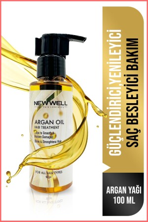 MNZ- الشعر الحجم- التغذية وإصلاح مستخلص الأرجان زيت رعاية الشعر 100 مل - New Well
