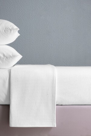 (MNZ) - وافل واحد مصممة بنمط 100% (قطن فندق) (Pike) 160x230 - (Luxury Woven Pike) - Cemeteks Firuze