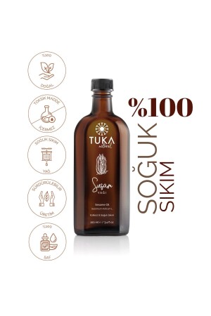زيت الساسم العضوي MNZ 100 مل (مضغوط بارد) TUKA2002 - TUKA NATURAL