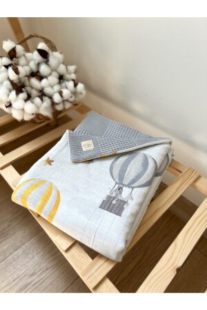 MNZ-مزدوج الجانب مسلين غطاء الأطفال مسلين غطاء الأطفال متعددة الأغراض مسلين 100x100 سم - Milna Baby&Kids