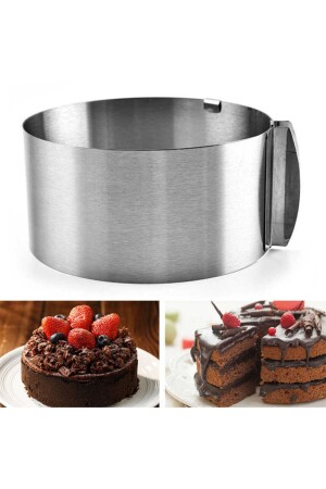 MNZ-كيك إمدادات دائرة قابلة للتعديل كيك كيك كيك إسفنج كيك قالب قابلة للتعديل دائرة 10x30 سم 3403 - Karadağ