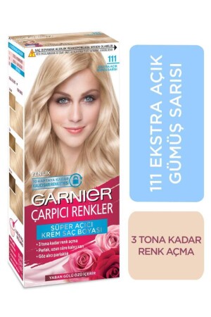 ملونات مدهشة من طراز MNZ لون شعر 111 ضوء فضي ضوئي - Garnier