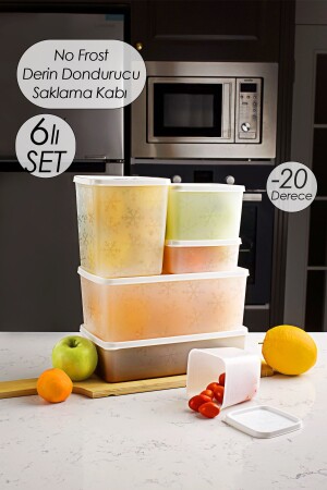 MNZ-هوبي الحياة 1155 ألاسكا لا ثلج -20°C 6 قطع تجميد مخزن تخزين تجميد الطعام حاوية مقاومة للبرد - Porsima